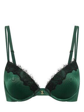 Victoria's Secret VS Velvet Pine Smooth Lace-Trim Push-Up Bra, 34B
